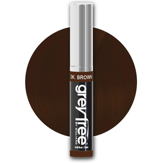 Greyfree Hair Mascara Root Touch-Up for Gray Hair | Precision Hairline Concealer for Brows & Beard (DARK BROWN)