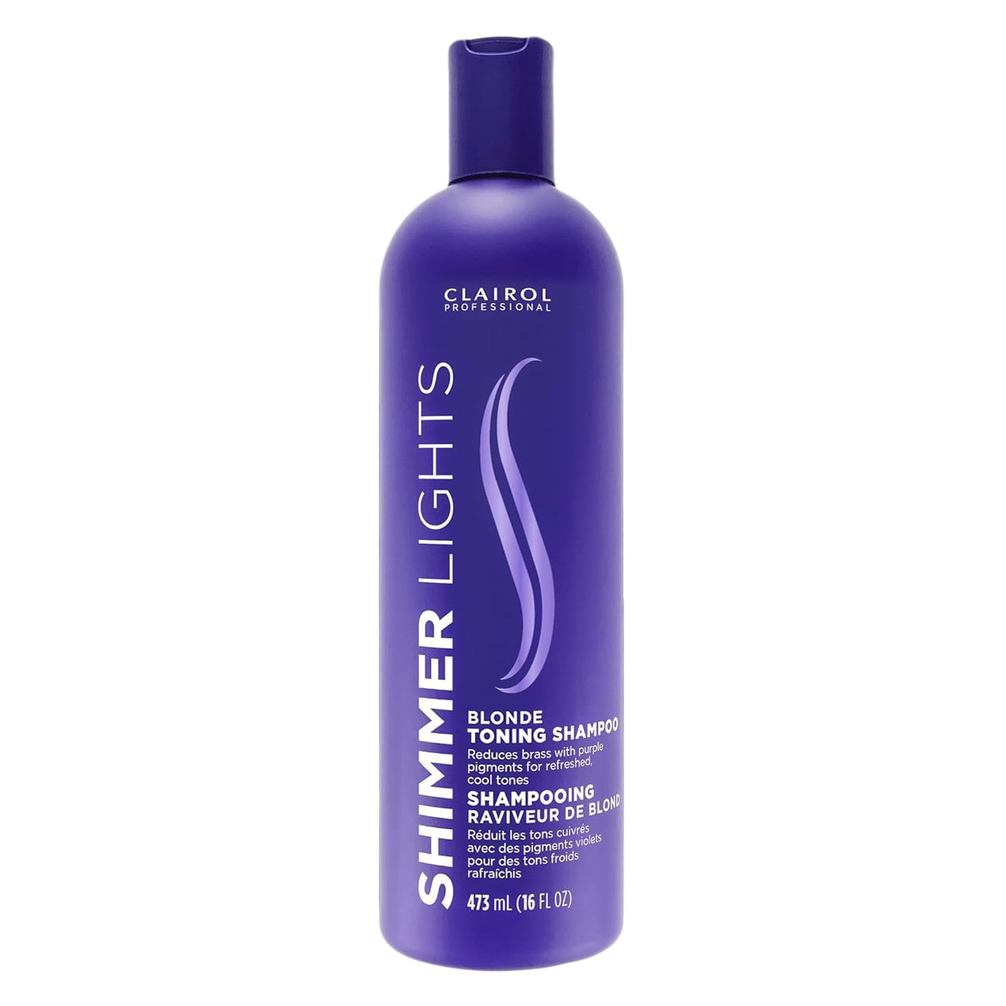 Clairol Professional Shimmer Lights Purple Shampoo - Neutralizes Brass & Yellow Tones | For Blonde, Silver & Gray Hair