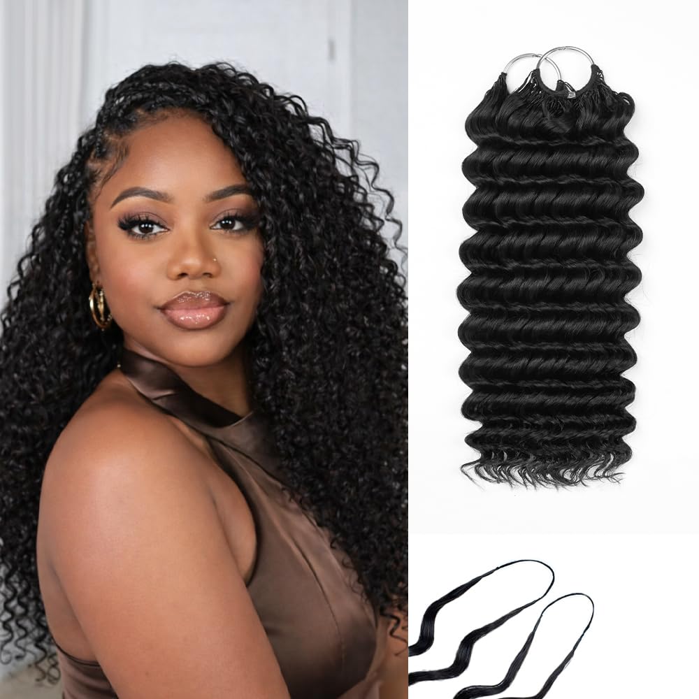 Burmese Curly Crochet Human Hair Extensions - 16 Inch, 50g, Natural Black | Perfect for Black Women
