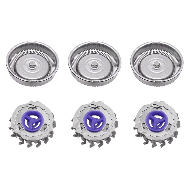 NEW Set of 3 Replacement Shaver Heads Compatible with Philips Norelco HQ56 HQ55 HQ4 HQ3 by RazorShop