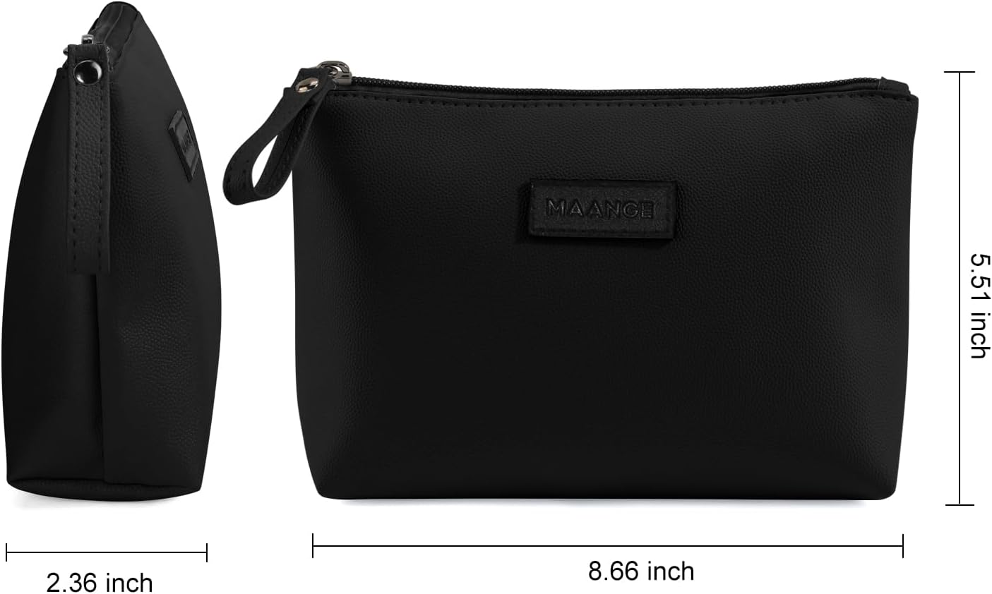 Cosmetic Bags for Women - Small PU Leather Makeup Pouch | Travel-Friendly Zippered Design