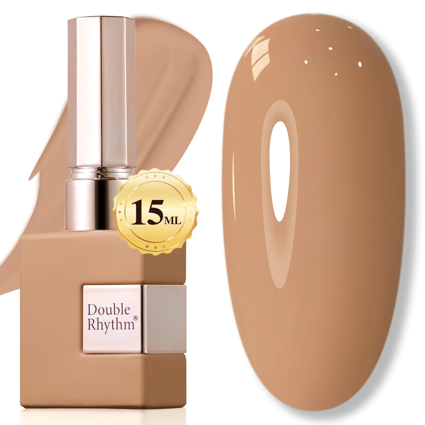 Gel Nail Polish - Double Rhythm 15ML Pearl White Soak Off for Art Manicure | DIY at Home