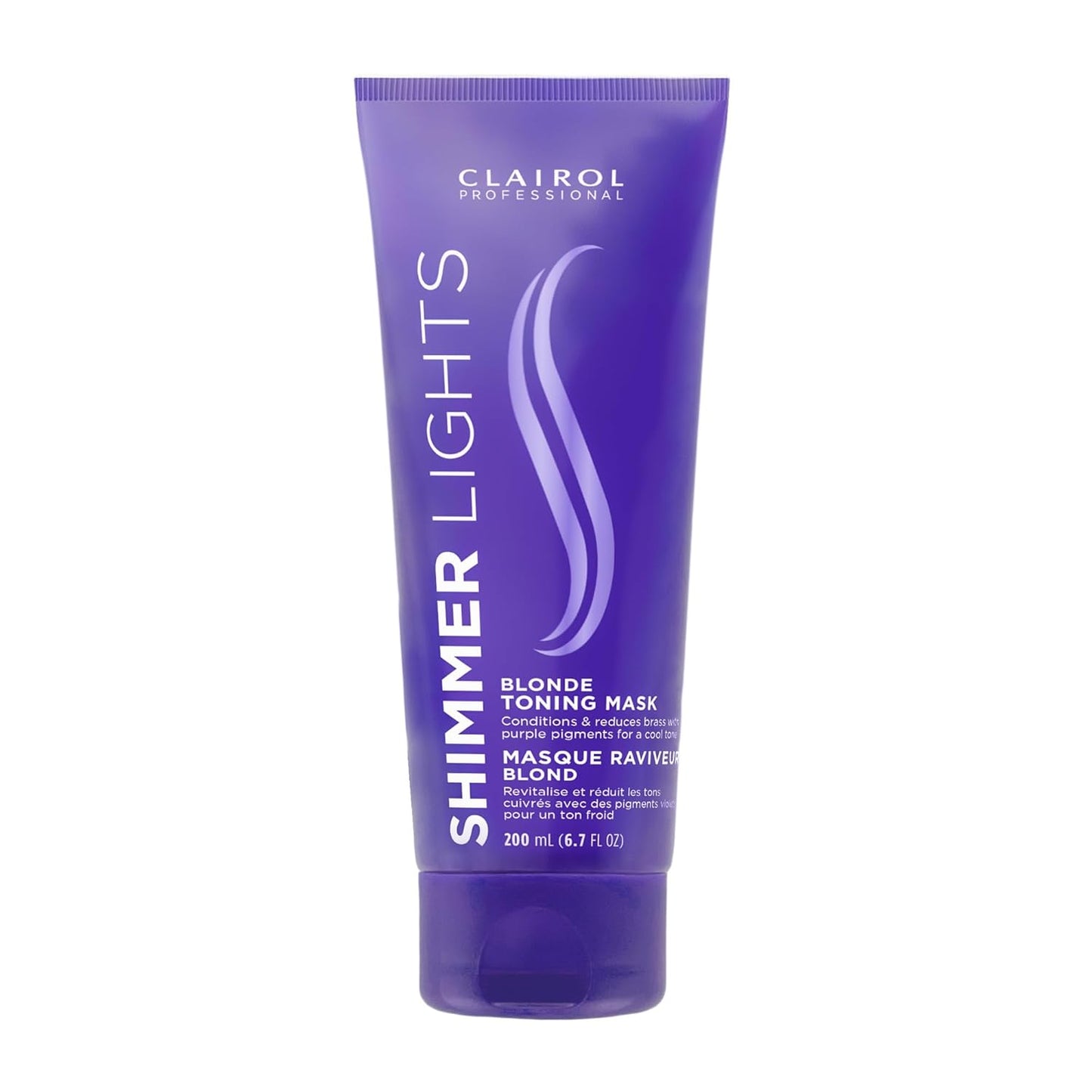 Clairol Professional Shimmer Lights Violet Toning Mask - Neutralize Brassy Tones for Refreshing Blonde Hair Results