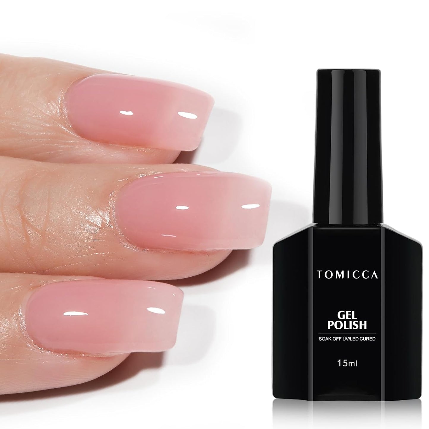 TOMICCA Gel Nail Polish - Dark Orange Autumn Winter Color | Long Lasting High Gloss Soak Off UV LED for DIY Manicure