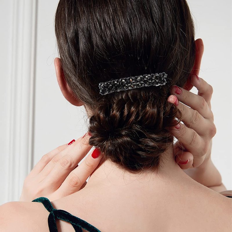 VinBee Crystal Hair Barrettes for Women, Cute Rhinestone Hair Clips Accessories,Fashion Rhinestone HairPins Bobby Pins for Women and Girls Gift -7 Colors