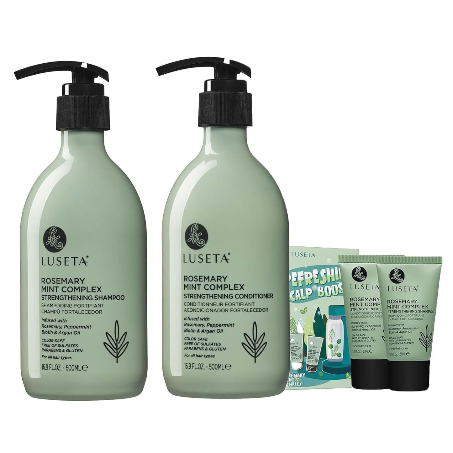 Luseta Rosemary Mint Shampoo & Conditioner Set, 4-Pc