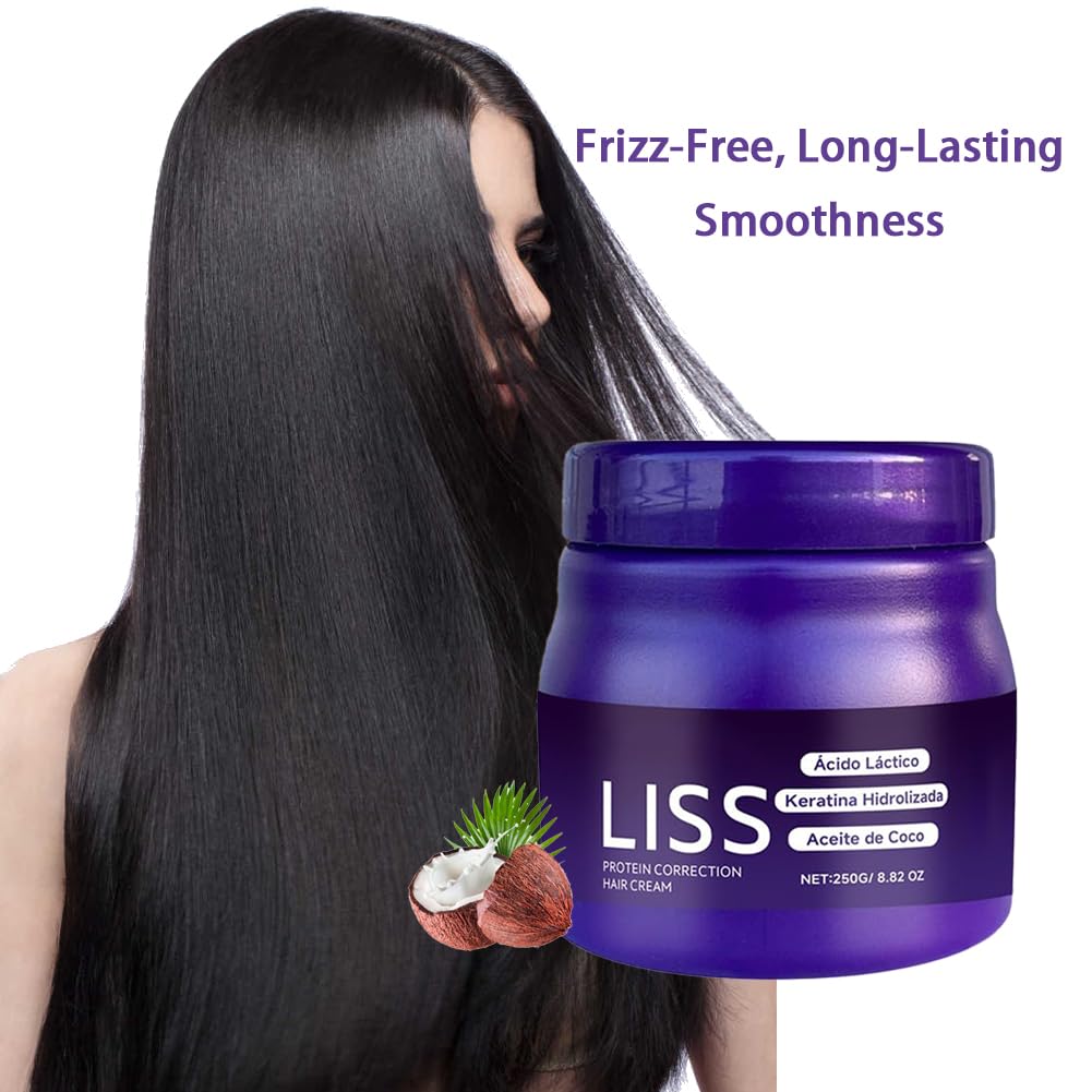 Liss Alisado Hair Cream - Formaldehyde-Free Smoothing Treatment | Natural Silkiness, 1 Piece