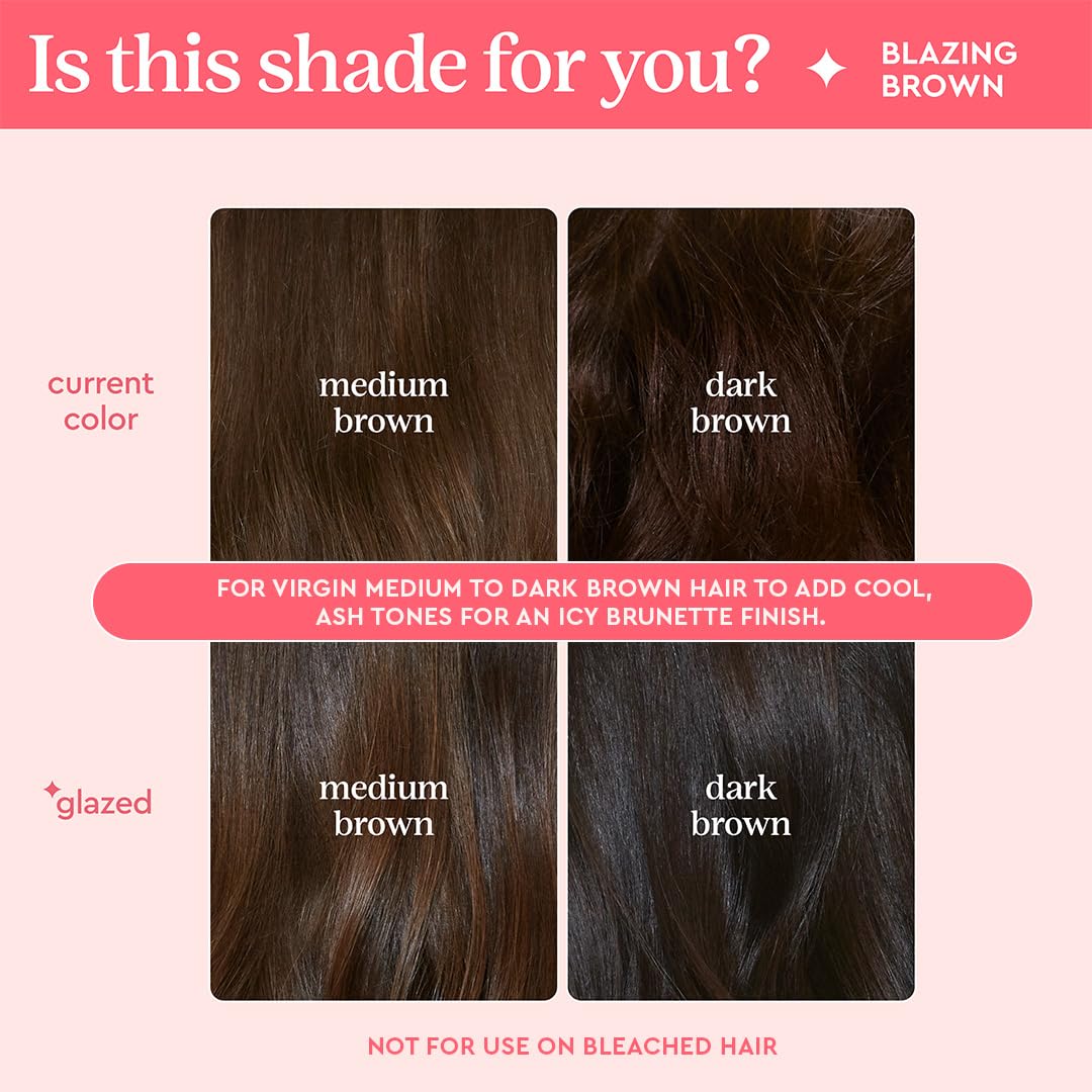Supergloss Color Conditioning Hair Gloss - Hydrating Semi-Permanent Shine for Medium to Dark Brown Hair - 6.4 Fl Oz | Blazing Brown