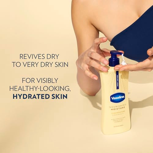 Vaseline Intensive Care Nourishing Moisture Body Lotion 3 Pk Made with Ultra-Hydrating Lipids + Pure Oat Extract for Dry Skin, for Nourished, Healthy-Looking Skin 20.3 oz