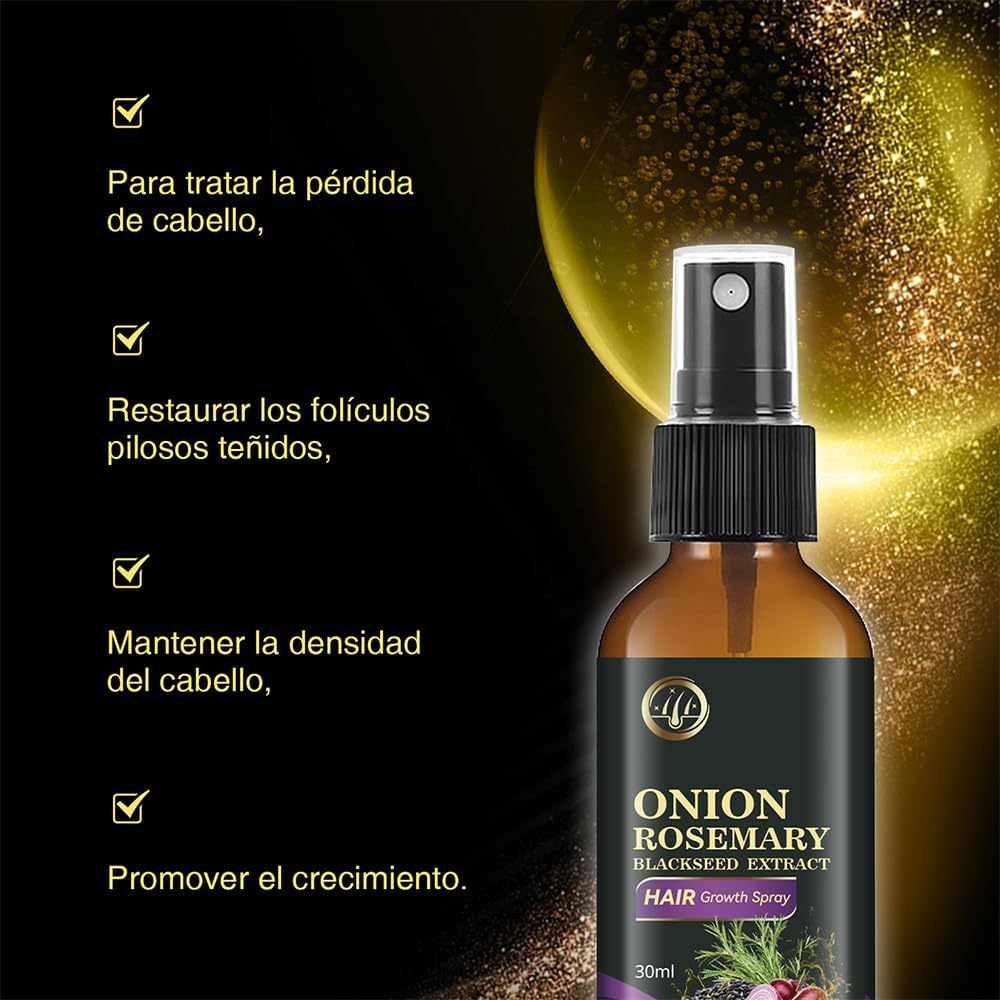 Onion Hair Growth Spray - Organic Rosemary Water for Hair Loss Control | 2PCS