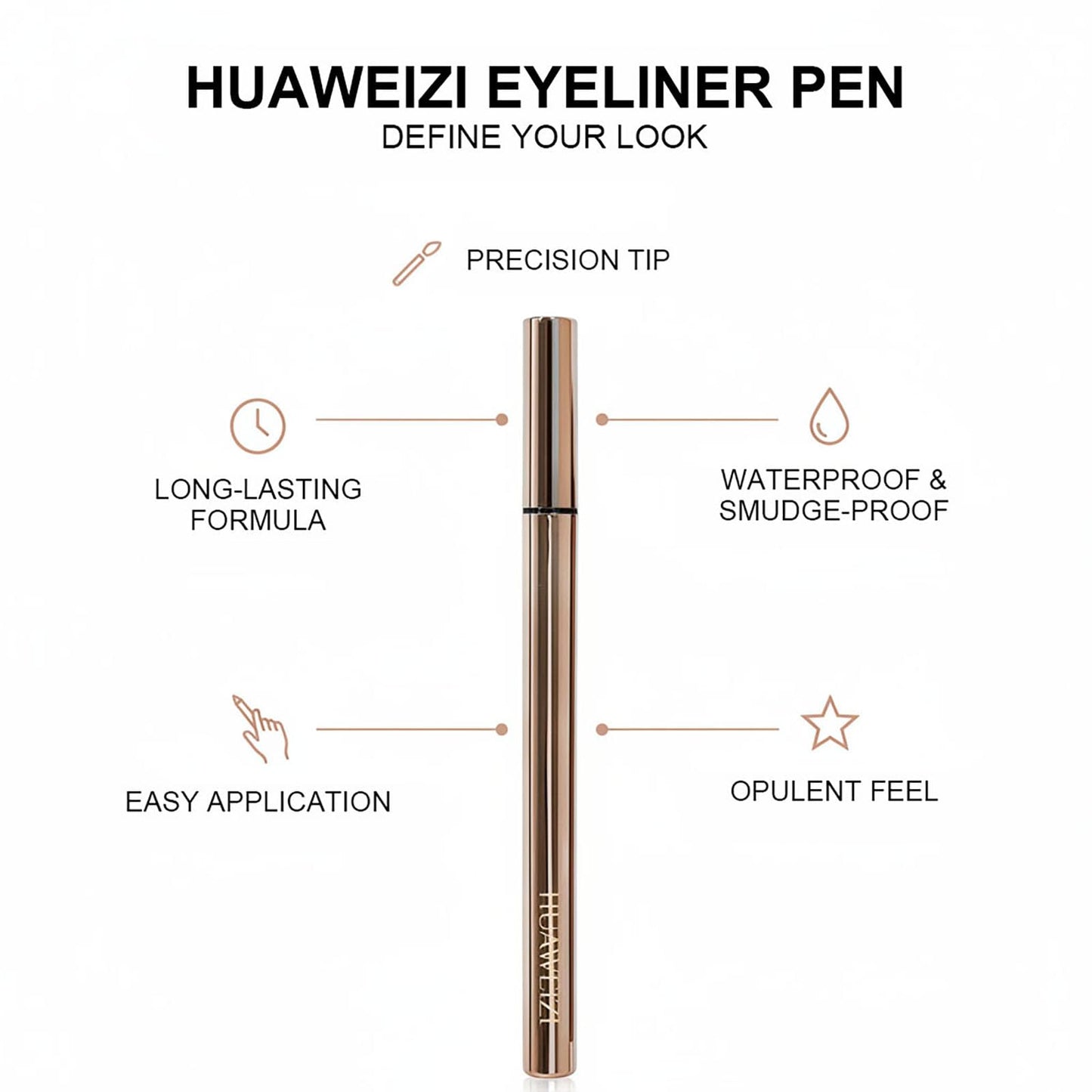 UKLXX 2 PCS Liquid Eyeliner, Black Matte Tint, Ultra Fine Tip, Lasting Pigment Eyeliner Pencil, Silky Smooth Formula, Quick Drying