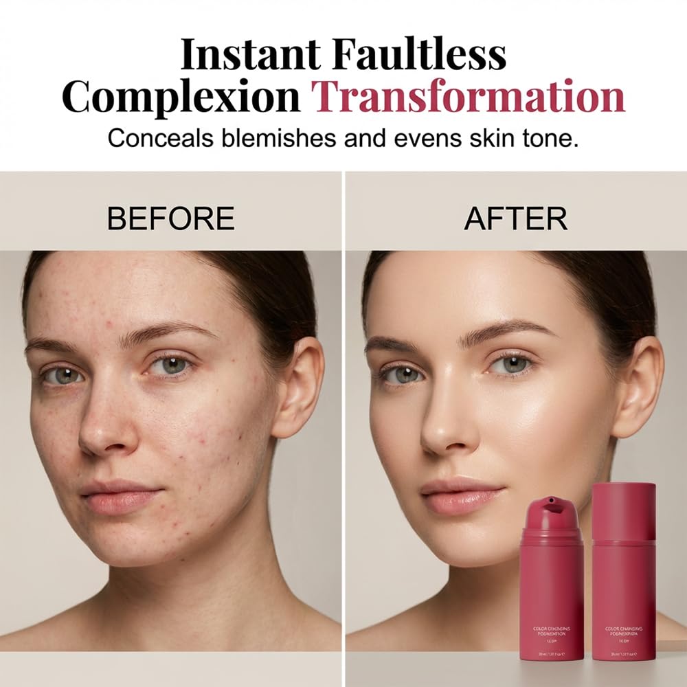 Korean Color Changing Foundation Stick - Perfect for Mature Skin | Versatile Makeup Concealer (1pc)