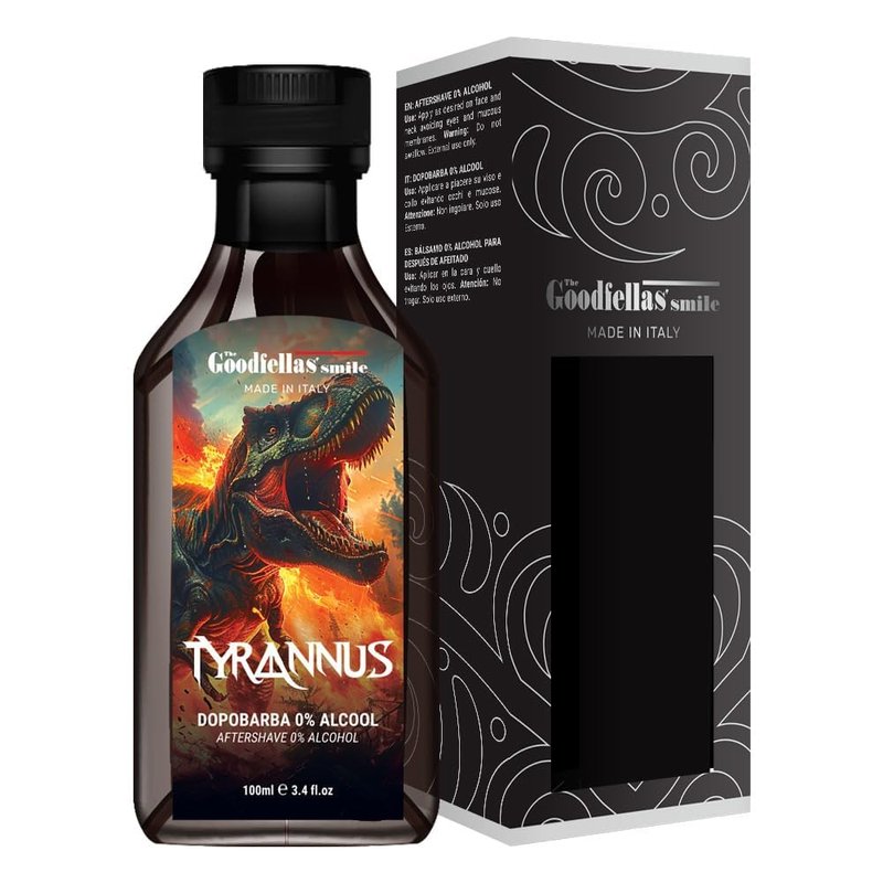 The Goodfellas' smile Alcohol-Free Soothing Aftershave Splash/Tonic, Made in Italy, 100 ml, 3.38 oz (TYRANNUS/Citrus & Wood)