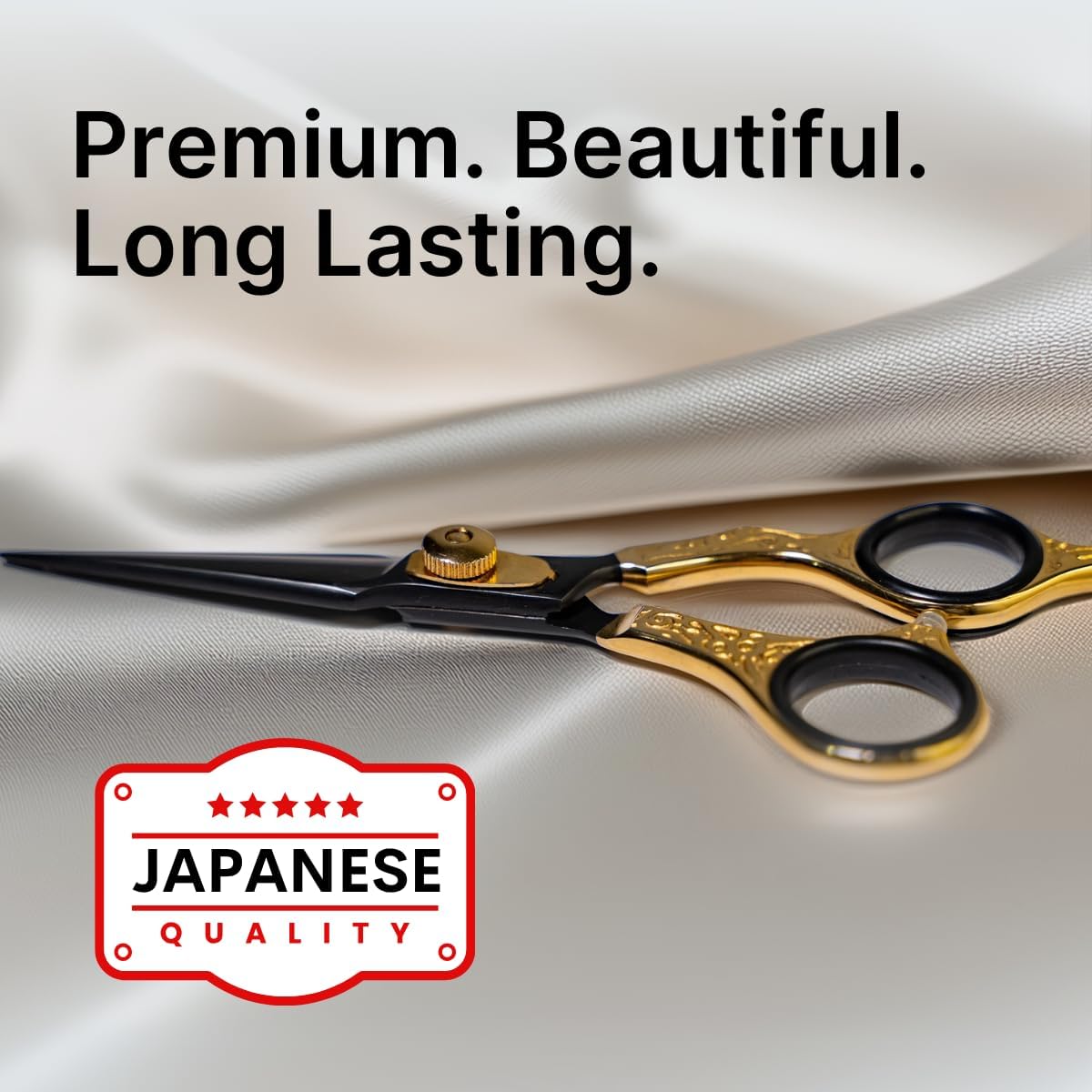 Professional Hair Cutting Scissors - Premium Japanese Stainless Steel | 6.5” Barber Shears for Salon & Grooming