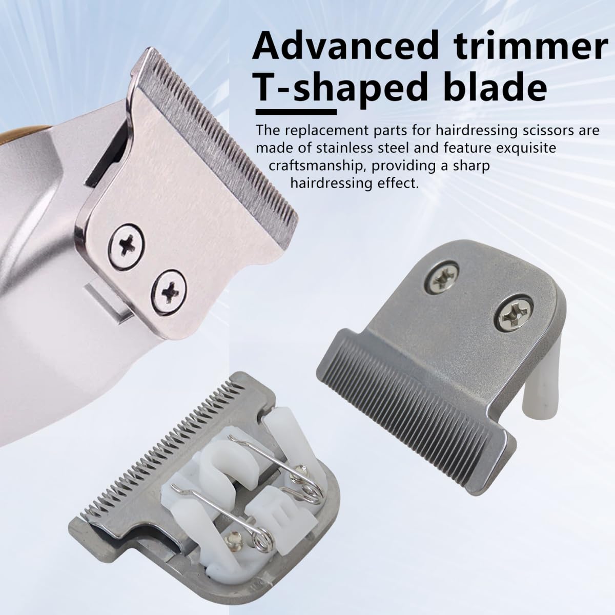 2pcs Replacement Detachable Stainless Steel T Shape Blade, Fit for W*hl 9818/9818L/9867/9870/9880/9884/9886/9888/9937/9994 by YTXXDEUS