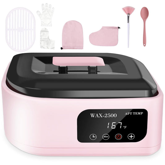 Beauty Star Paraffin Wax Machine for Hands and Feet – 3500ml Large Capacity with Auto Timer & Keep Warm Function – Moisturizing Kit for Arthritis Relief, Dry Skin, and Spa Home Use (Pink)