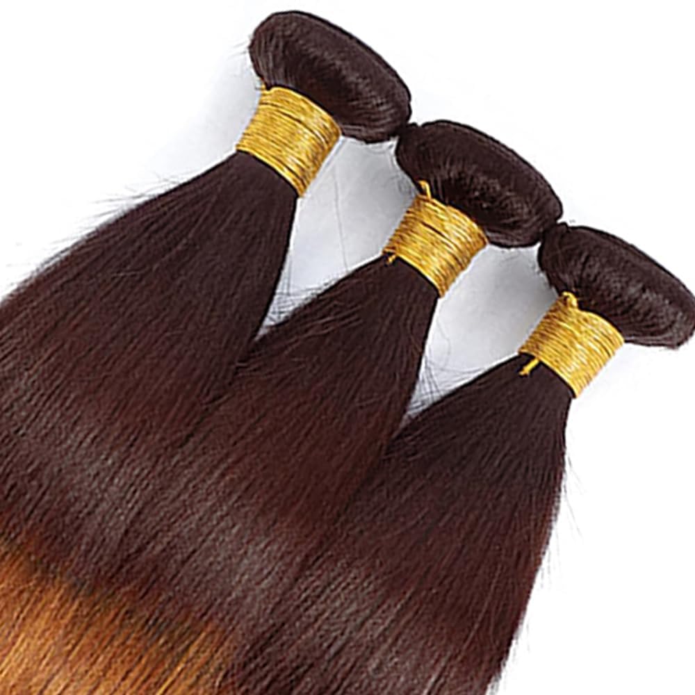 28 30 32 inch GveoXvo #4 Color Bundles Brown Human Hair Bundle Ombre Bundle Human Hair Light Brown Straight Bundles 300g