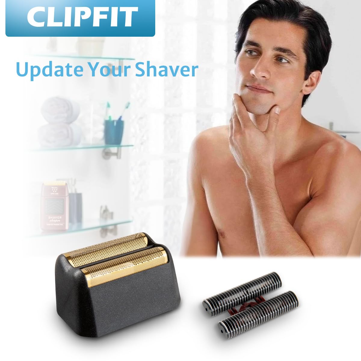 Foil Shaver Replacement Foil Compatible with Wahl 5 Stars Finale (#8164), 1Pack, Black