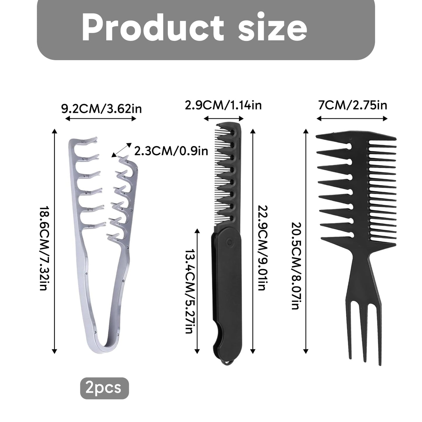 4PCS Texture Comb Set,Texturizing Comb Textured Styling Comb for Hair Styling, Salon Quality Hair Tools for Women and Men, Durable and Lightweight Design for Professional Use and Everyday Use