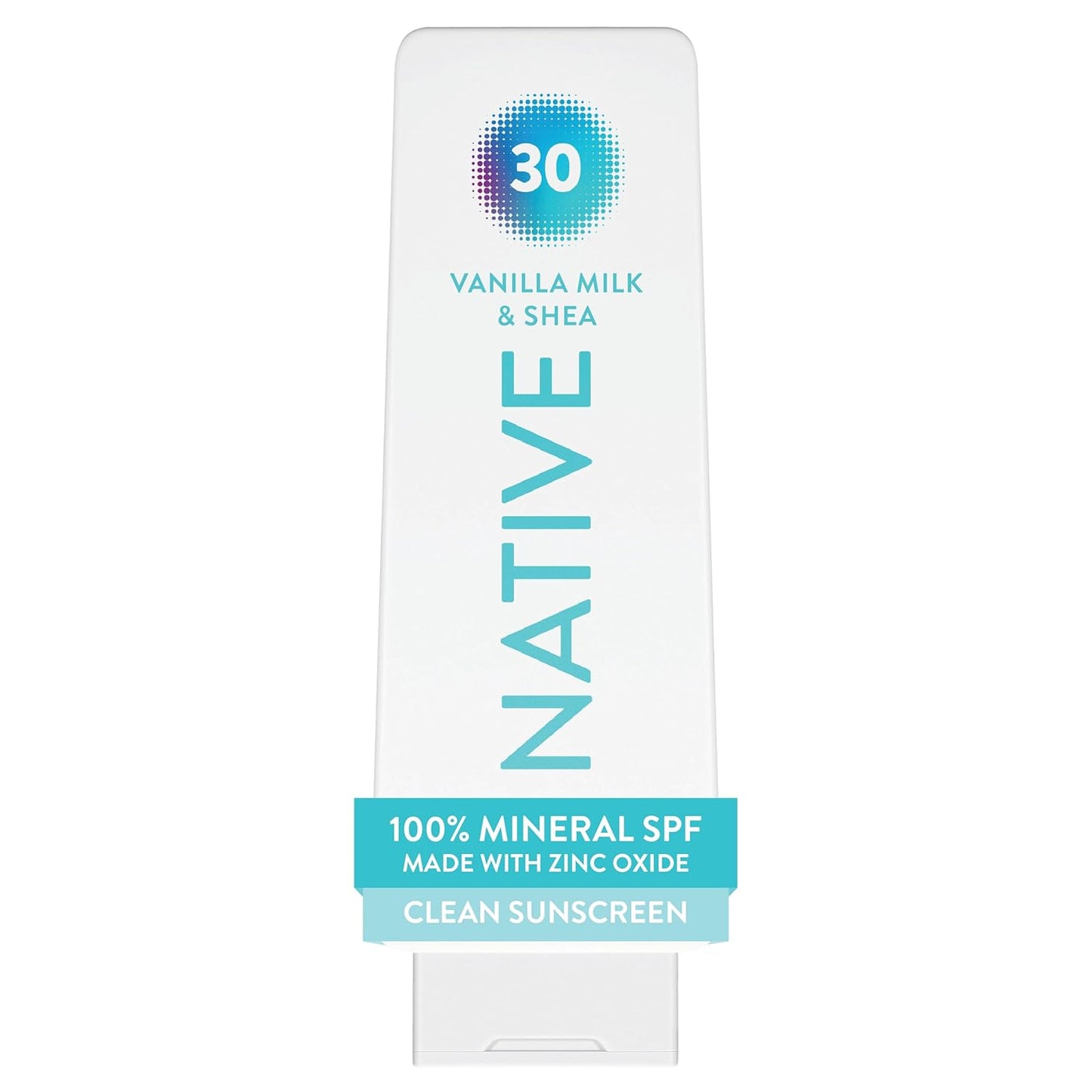 Native Mineral Sunscreen Lotion SPF 30 - Unscented, 100% Mineral Zinc Oxide, Vegan, Hawaii Compliant | 7 oz