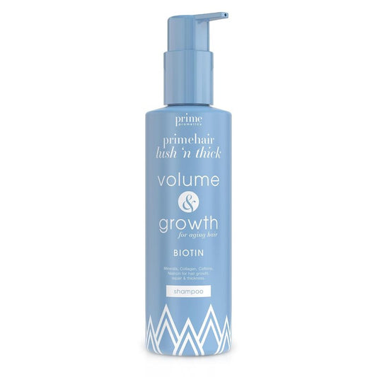 PrimeHair Lush N' Thick Shampoo for Mature Women - Biotin-Enriched, Sulfate-Free, Volumizing Formula