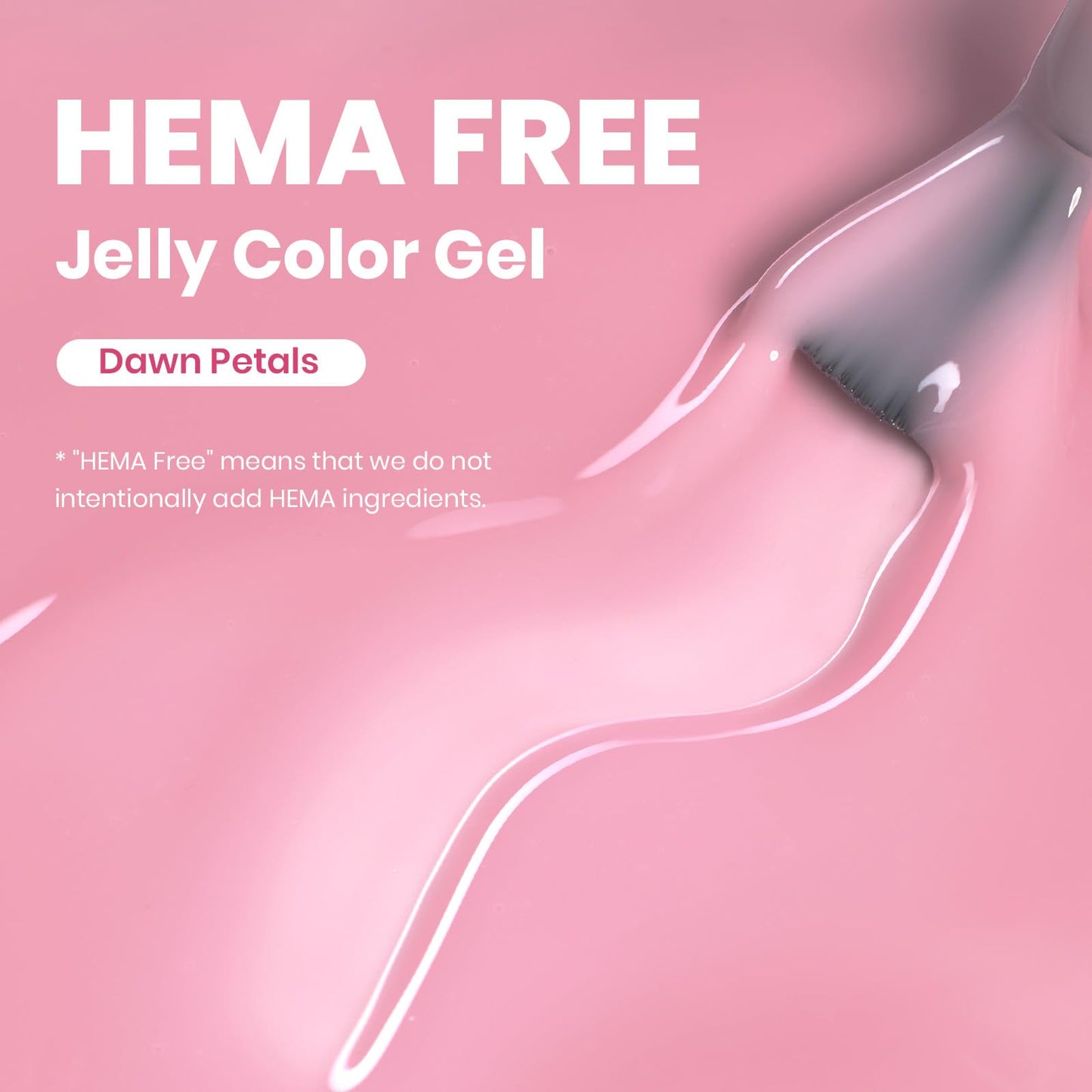 Beetles Dawn Petals Nude Pink Gel Polish - 15ML Full Size Neutral Jelly Nail Polish Base Color Nail Concealer Sheer Translucent Soak Off UV French Nail Art Salon DIY Manicure Gifts