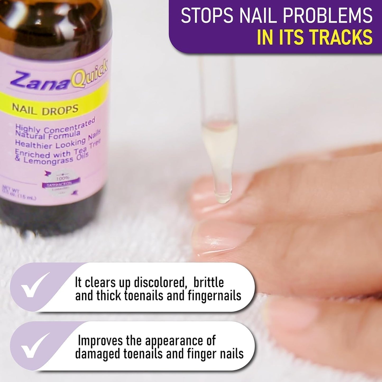 Nail Care Drops for Toenails & Fingernails - Daily Solution for Healthy Nails | Easy Application - 6-Pack