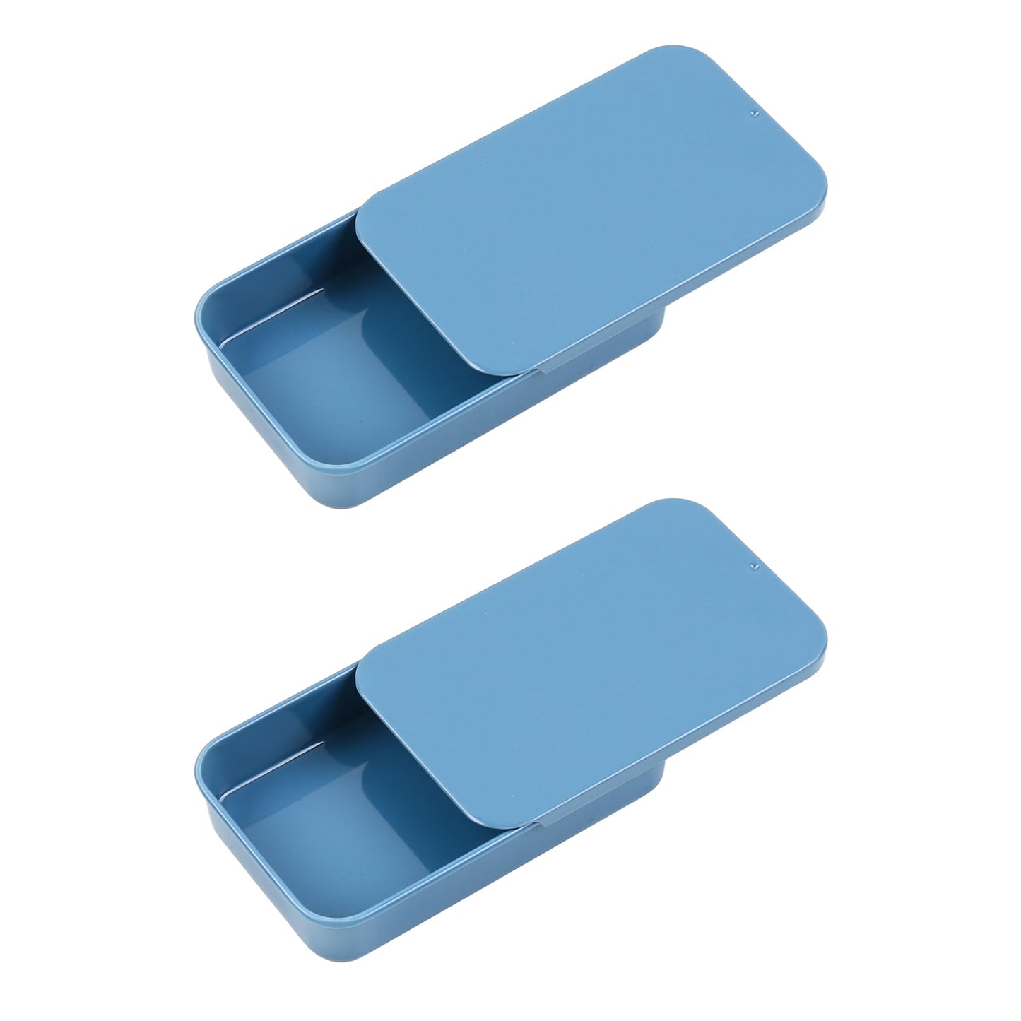 LIGHUFEIC 2Pack Dental Floss Portable Case,Dental Floss Dispenser,Convenient Refillable Glide Travel Adult Floss Box for Travel, Dates,Dinners and Hotels(Blue)