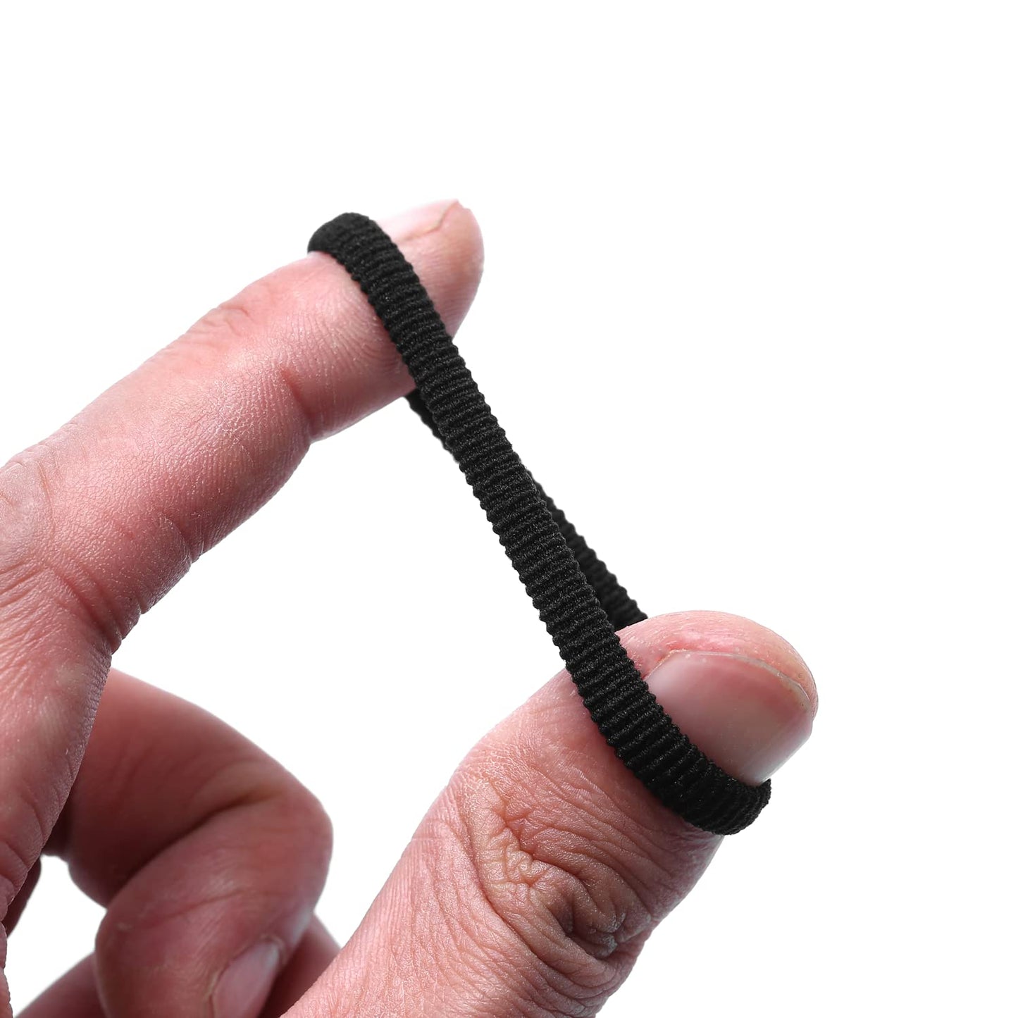 Mini Hair Ties - 100 Pcs Seamless Black Soft Elastics | No Damage Ponytail Holders