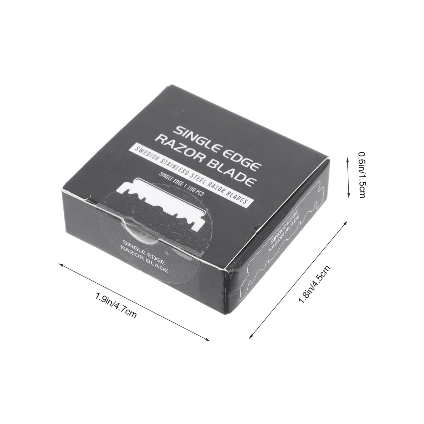 Beaupretty 100pcs Stainless Steel Safety Razor Blades for Women Eyebrow Razor Compatible Sensitive Skin Shaving Barber Face Cutter Men