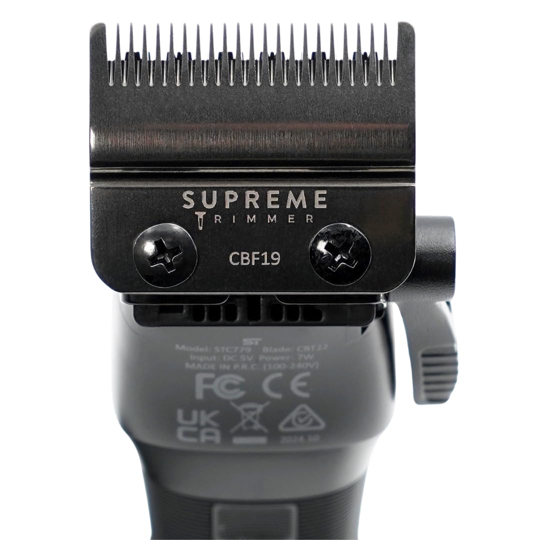 Supreme Trimmer DLC Coated Stainless Steel Replacement Blade CBF19 | Fade Blade for Recharge Clipper & Most Hair Clippers
