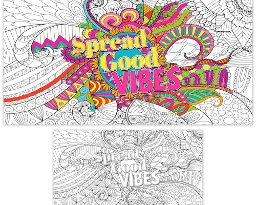 Giant Mandala Coloring Poster - Spread Good Vibes for All Ages