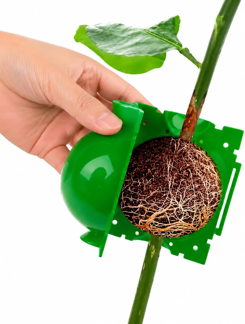 High Pressure Air Layering Pods - 10 Pcs Propagation Balls for Plant Grafting & Root Growth | Reusable Moisture Lock Design