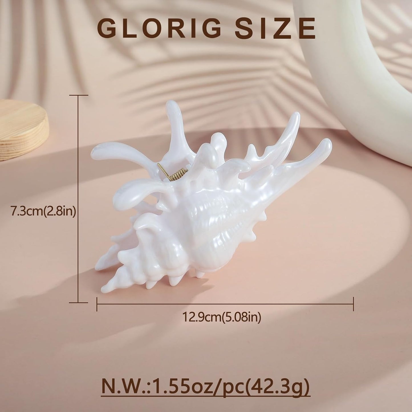 Conch Hair Clips for Women - Trendy Seashell Claw Clips for Thick Hair | Summer Beach Style