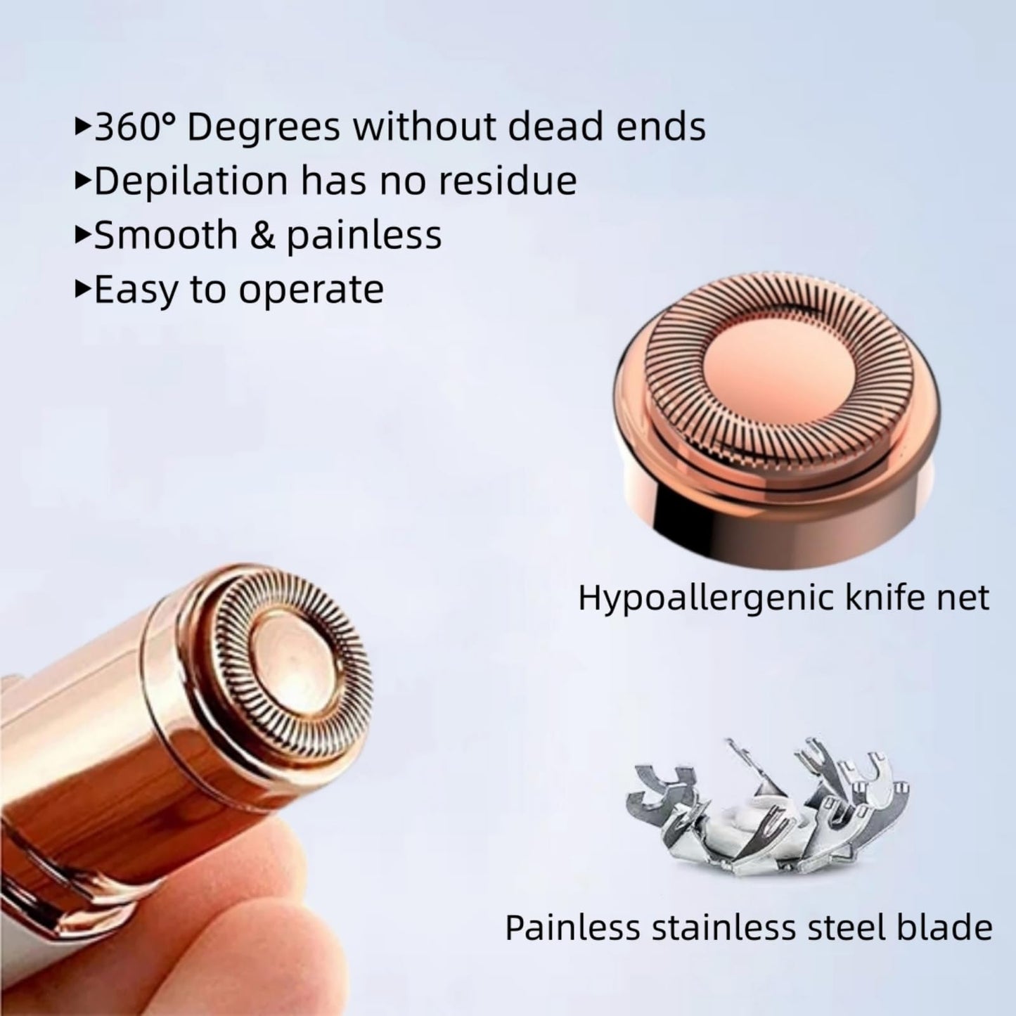 Facial Hair Remover Replacement Heads - Gen 1 Compatible with Finishing Touch Flawless Hair Remover Tool for Women Easy Facial Hair Removal (Generation 1 Single Halo, 2 Pack)