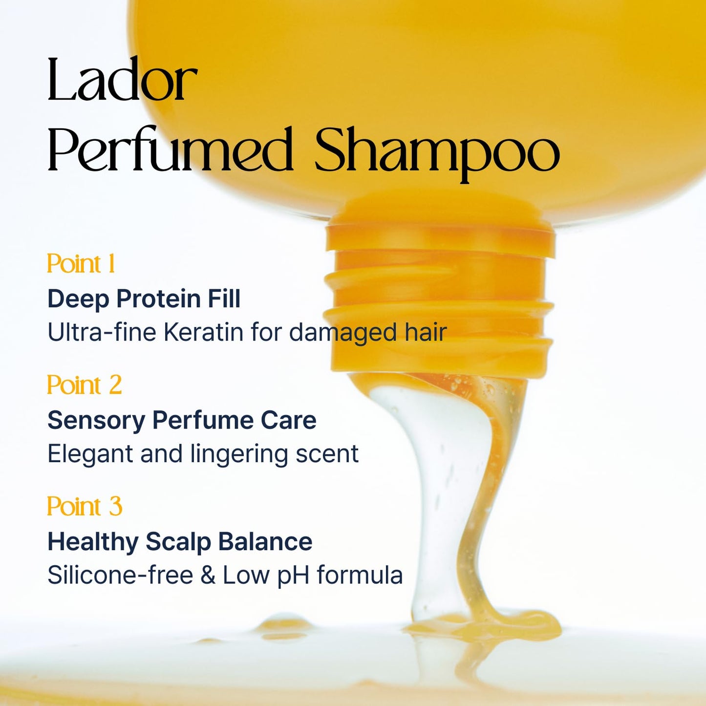 LA’DOR Perfumed Hair Shampoo - Nourishing Hydrolyzed Keratin & Proteins for Damaged Hair | Sulfate-Free, 17.92 Fl Oz (530ml)