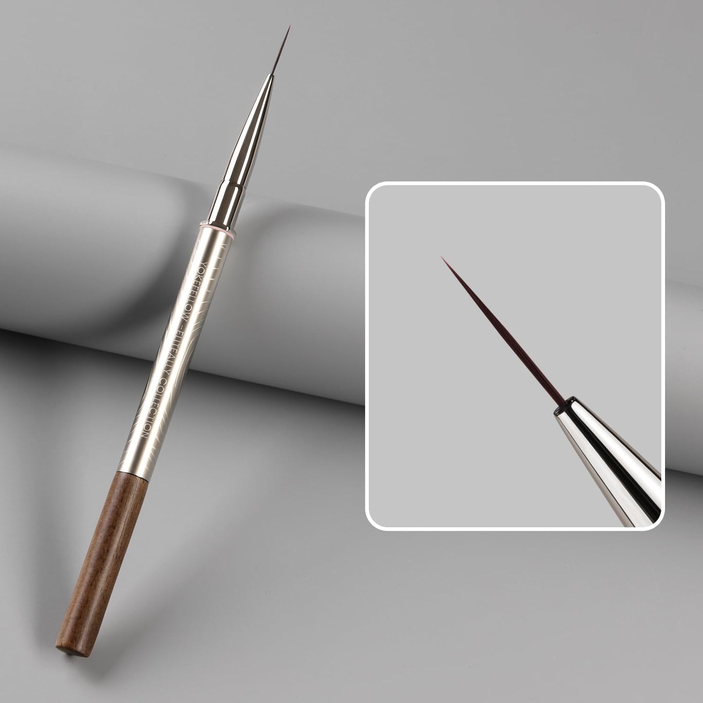 EliteAlly Nail Art Brushes - 12mm Slim Liner Brush for Professional Nail Art Design | Perfect for Manicure Painting