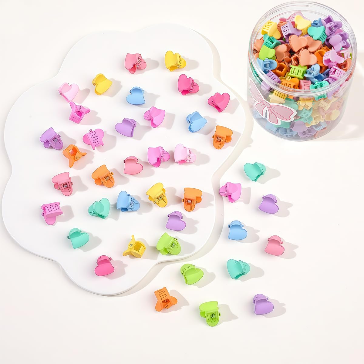 150 pcs Colorful Mini Flower Hair Clips Small Claw Clips Cute Hair Clips for Girls Hair Accessories for Women Girls Toddler