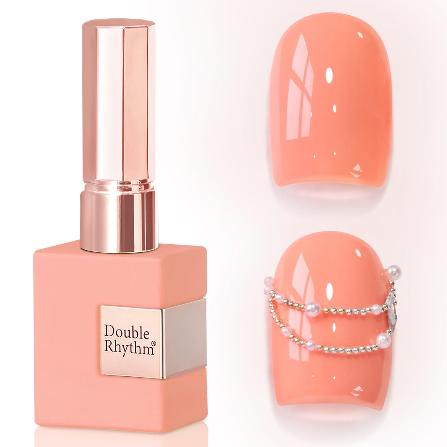 Gel Nail Polish - Translucent Light Milky Pastel for DIY Manicure | 0.5 Oz Rose Pink