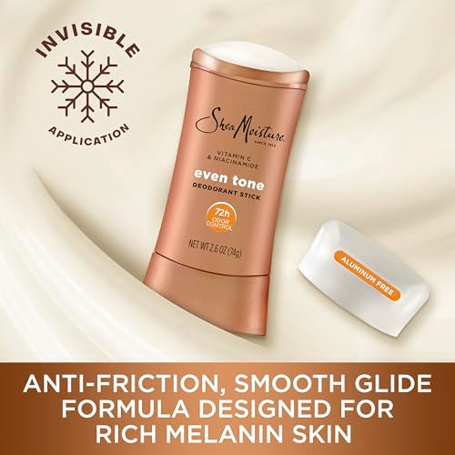 SheaMoisture Aluminum-Free Deodorant Stick, 72h Odor Control - 2.6 oz (2 Pack)