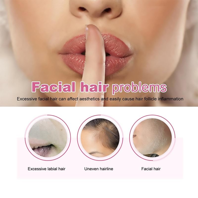 Facial Depilatory Cream, Peach Facial Hair Removal Cream for Upper Lip and Chin for Women, Womens Facial Hair Remover for Sensitive Skin, Gentle and Non-irritating (2PCS)