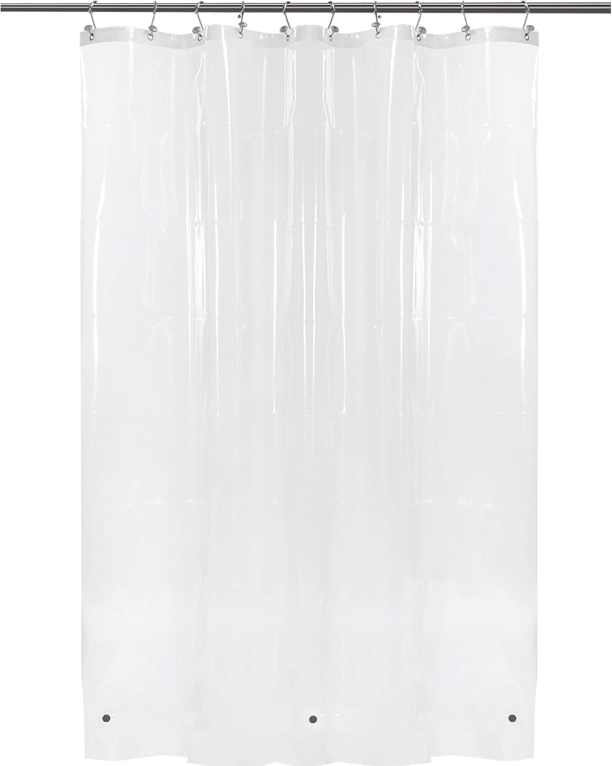 Clear Plastic Shower Liner - Premium Waterproof PEVA Curtain with Rustproof Grommets & 3 Magnets | Standard Size