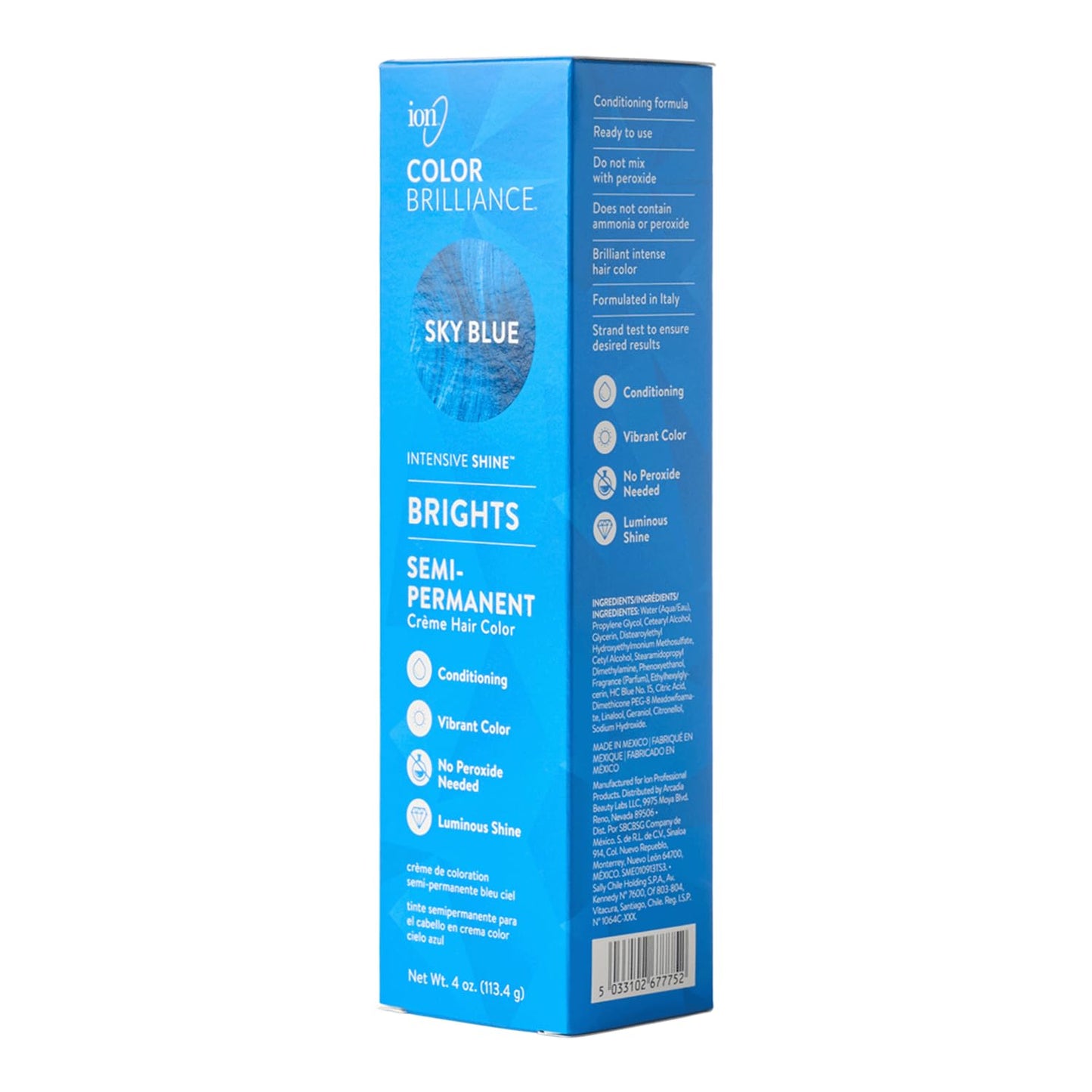 Brights Semi-Permanent Hair Color - Sky Blue | Vibrant, Long-Lasting Formula