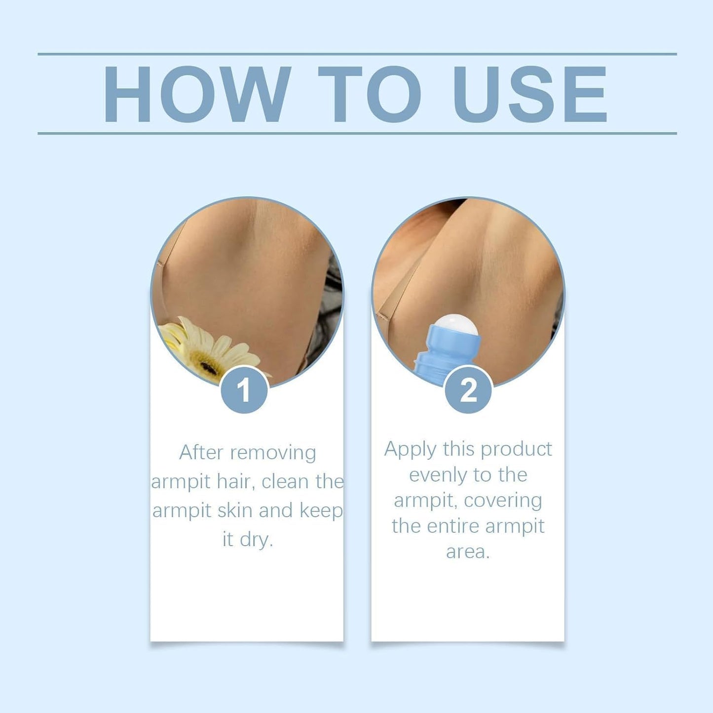 LINEDSON Ingrown Hair Treatment Smoothing Solution Ingrown Hair Serum Underarm Soothing Roller Long-Lasting Moisturizing After Shaving for Women and Men