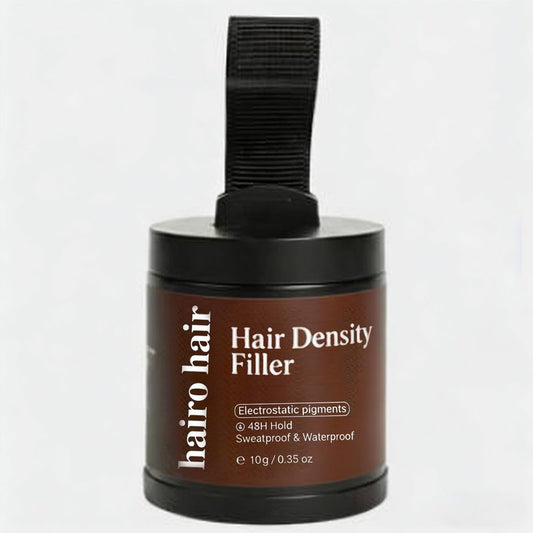 Hair Density Filler (10g/0.35oz) - Instant Bald Spot & Thinning Hair Cover for Men & Women, Hairline Powder Root Touch Up Hair Color for Gray Coverage, SweatProof & Waterproof (Medium Brown)