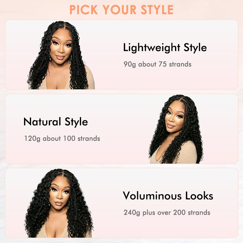Deep Wave Human Crochet Hair - Pre-Separated & Pre-Looped | 18 Inch, 60 Gram, Natural Black for Black Women