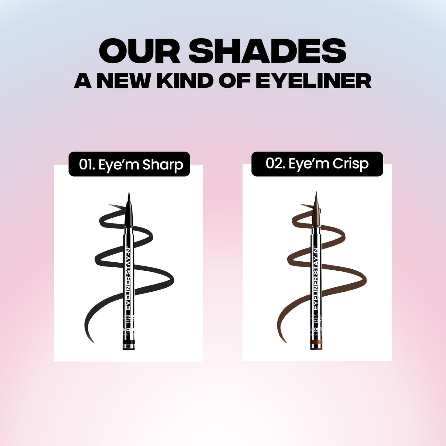 Sacheu Liquid Eyeliner STAY-N, Longwear, Smudge-Proof, Eye’m Crisp, Brown