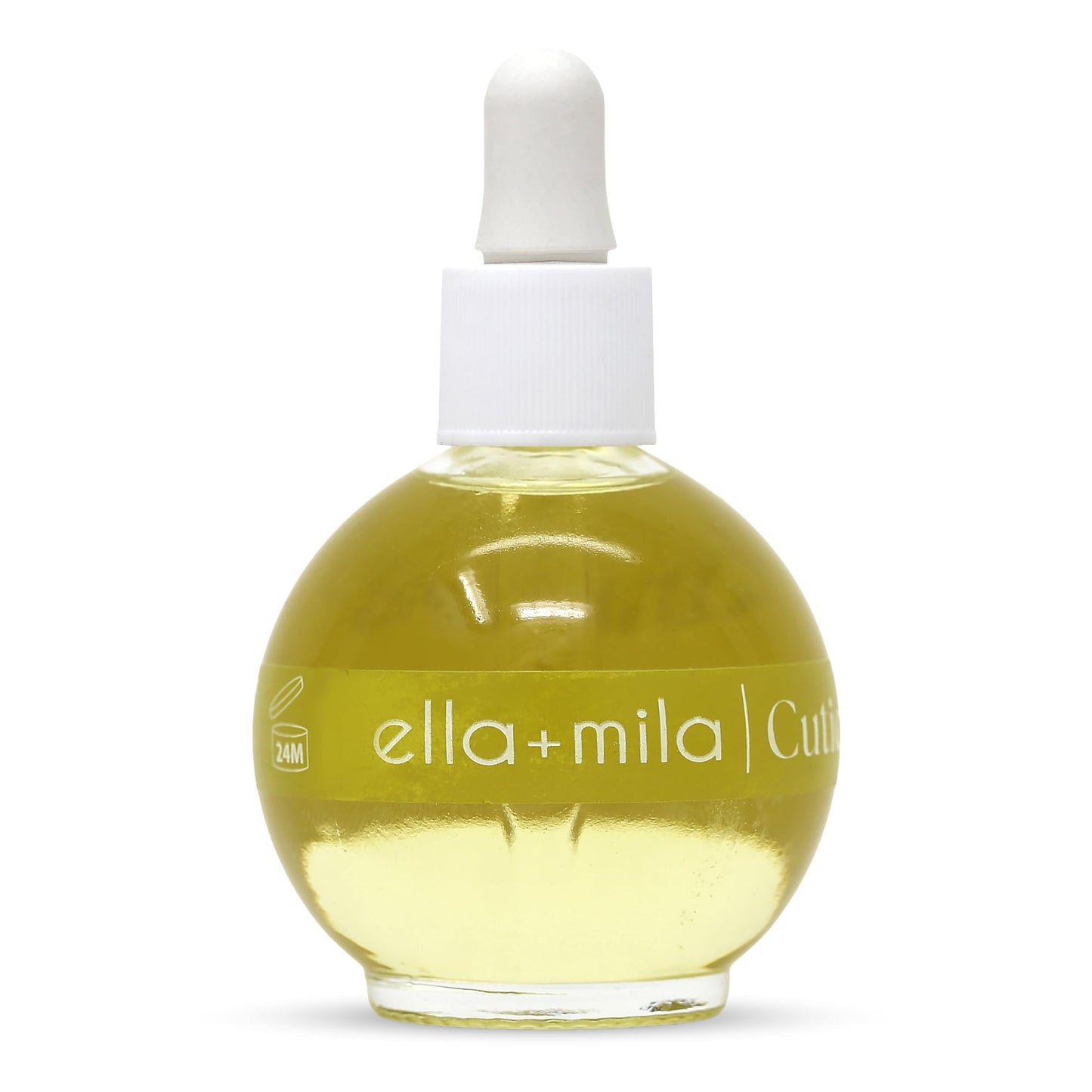 ella+mila Fragrance-Free Cuticle Oil with Pure Tsubaki & Argan - 100% Natural Nail & Cuticle Treatment - Vegan - 2.3 fl oz