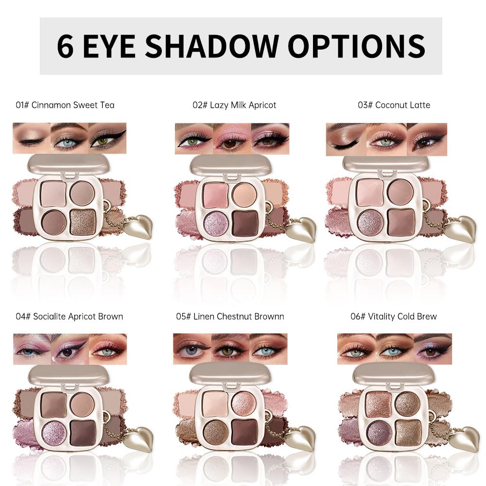 Hxssll Metallic Rose Gold Shimmer Eyeshadow Palette with Mirror – Blendable Long-Lasting Everyday Eye, Gold Bronze Glitter & Neutral Glam Contour Makeup Palette, Perfect for Blue, Green & Brown Eyes