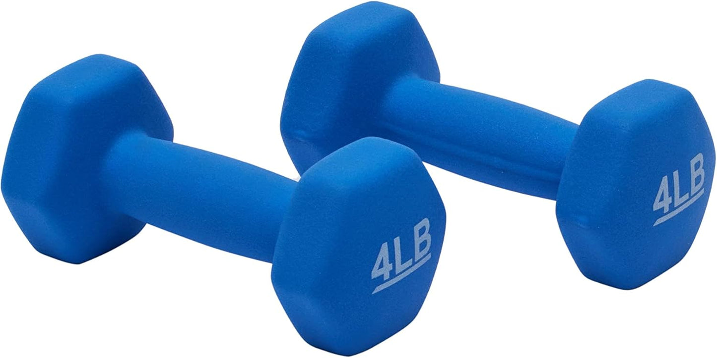 Neoprene Dumbbell Hand Weights for Exercise & Muscle Toning - Adjustable Sizes Available